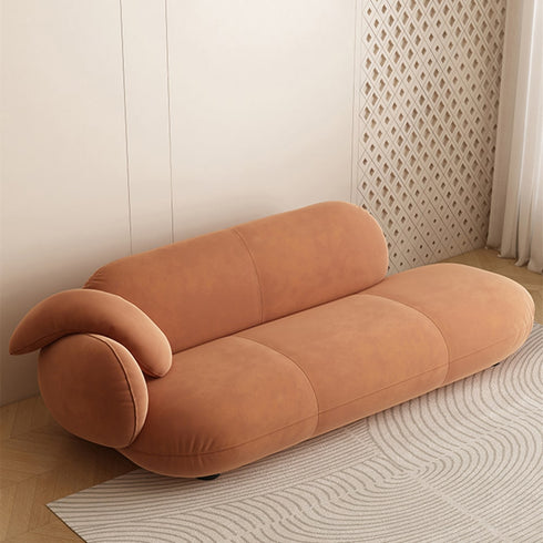 Ansley Suede Fabric Modern Loveseat Sofa
